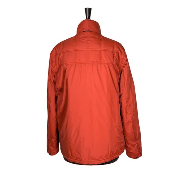 L.L. Bean Men's Puffer Jacket Orange Zip Outdoor Hiking Insulated Windbreaker M - Picture 2 of 12
